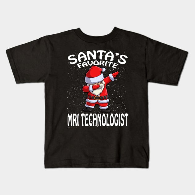 Santas Favorite Mri Technologist Christmas Kids T-Shirt by intelus